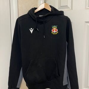 MACARON Black Hooded Sweater with Colorful Crest